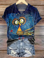 Casual Vintage InspiredCrew Neck Short Sleeve Everyday T Shirt