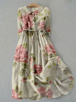 Women's Casual Spring Summer Floral Print Dress