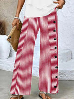 Striped Print Casual Pants