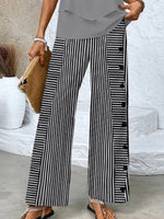 Striped Print Casual Pants