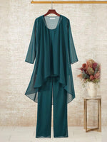 Green Plain Three Piece Set
