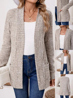 Vintage Plain Long Sleeve Comfy Knit Cardigan
