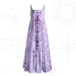 Lunar Eclipse Wide Strap Flowy Maxi Dress