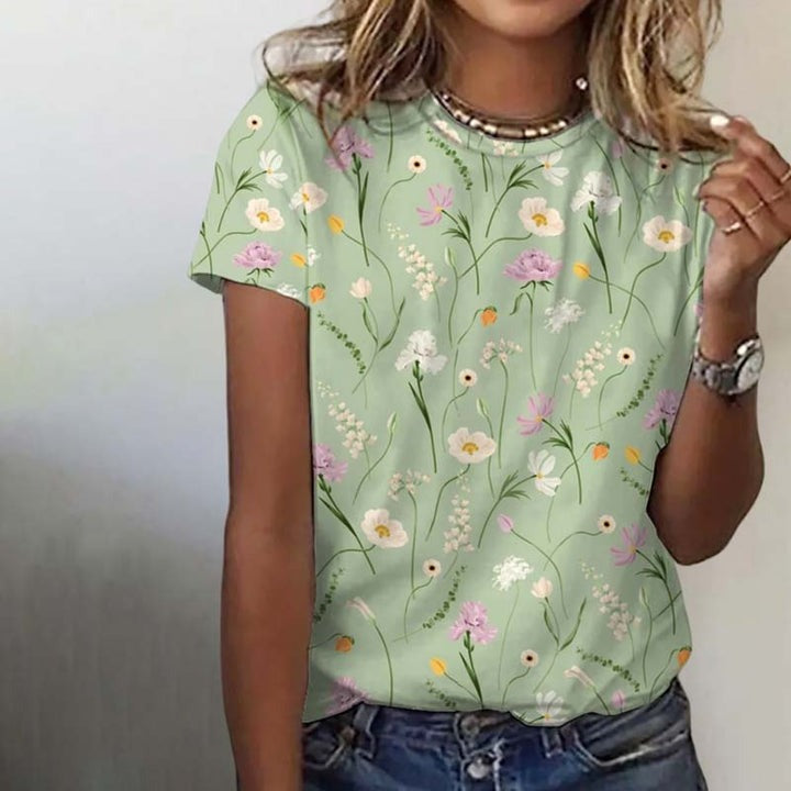 Floral Print Casual Summer Short Sleeve Shirt