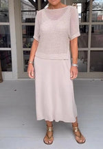 Casual Cotton Slip Dress and Cutout Shirt Two-Piece Set