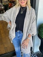 Solid Color Tassel Cardigan Wrap