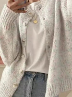 Ivory Long Sleeve Vintage Cardigan