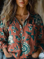 Romantic Vintage Floral Blouse