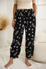 Casual Floral Printed Pockets Women All Season Pants