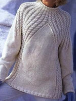Solid Color High Neck Casual Long Sleeves Sweater