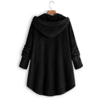 Solid Color Buttons Hooded Long Sleeves Warm Coat