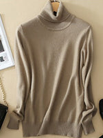 Solid Color Casual High Neck Long Sleeves Sweater