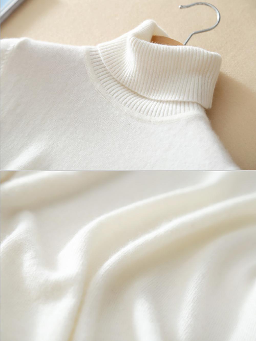 Solid Color Casual High Neck Long Sleeves Sweater