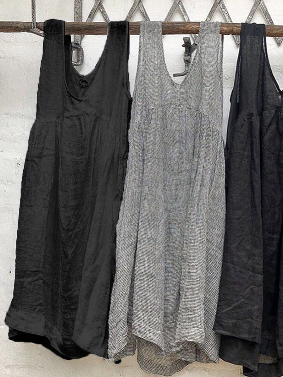 Solid Color Casual Loose Sleeveless Vest Top
