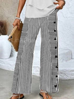 Striped Print Casual Pants