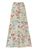 Summer Beach Floral Print Skirt