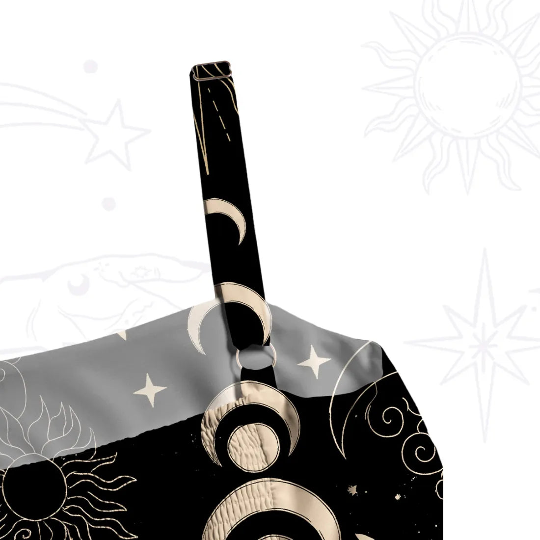 Lunar Eclipse Wide Strap Flowy Maxi Dress