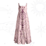 Lunar Eclipse Wide Strap Flowy Maxi Dress
