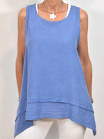 Casual Solid Color Round Neck Long Tank Top