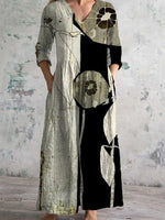 Abstract Print Vintage Dress
