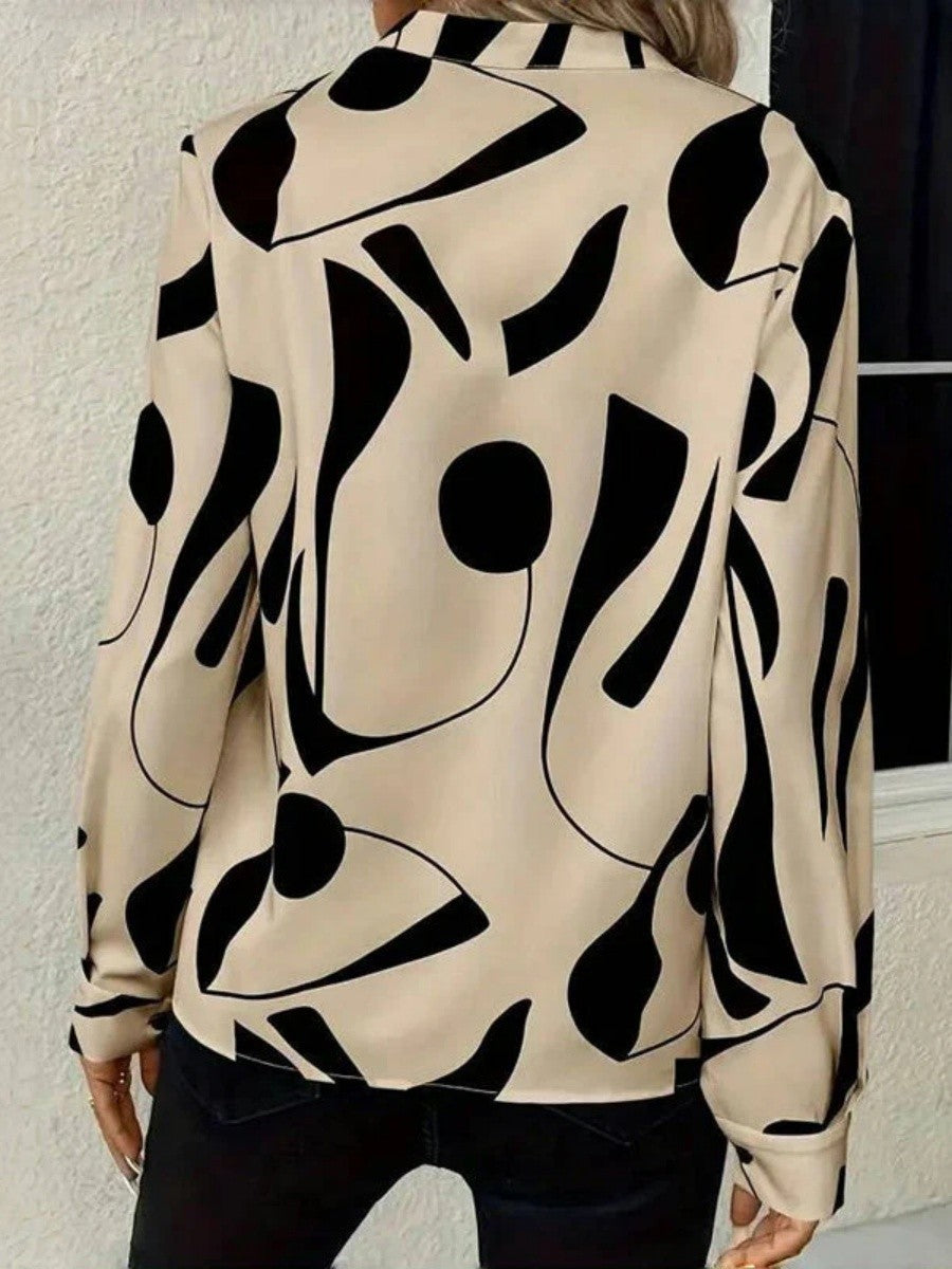 Classic Vintage Printed Blouse