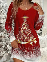 Christmas-Themed Casual Dress