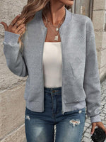 Plain Regular Long Sleeve Micro-elasticity Casual Loose Jacket