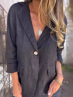 Casual Plain Lapel Collar Semi Formal Jacket