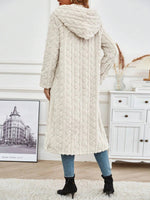Solid Hoodie Long Sleeve Teddy Jacket