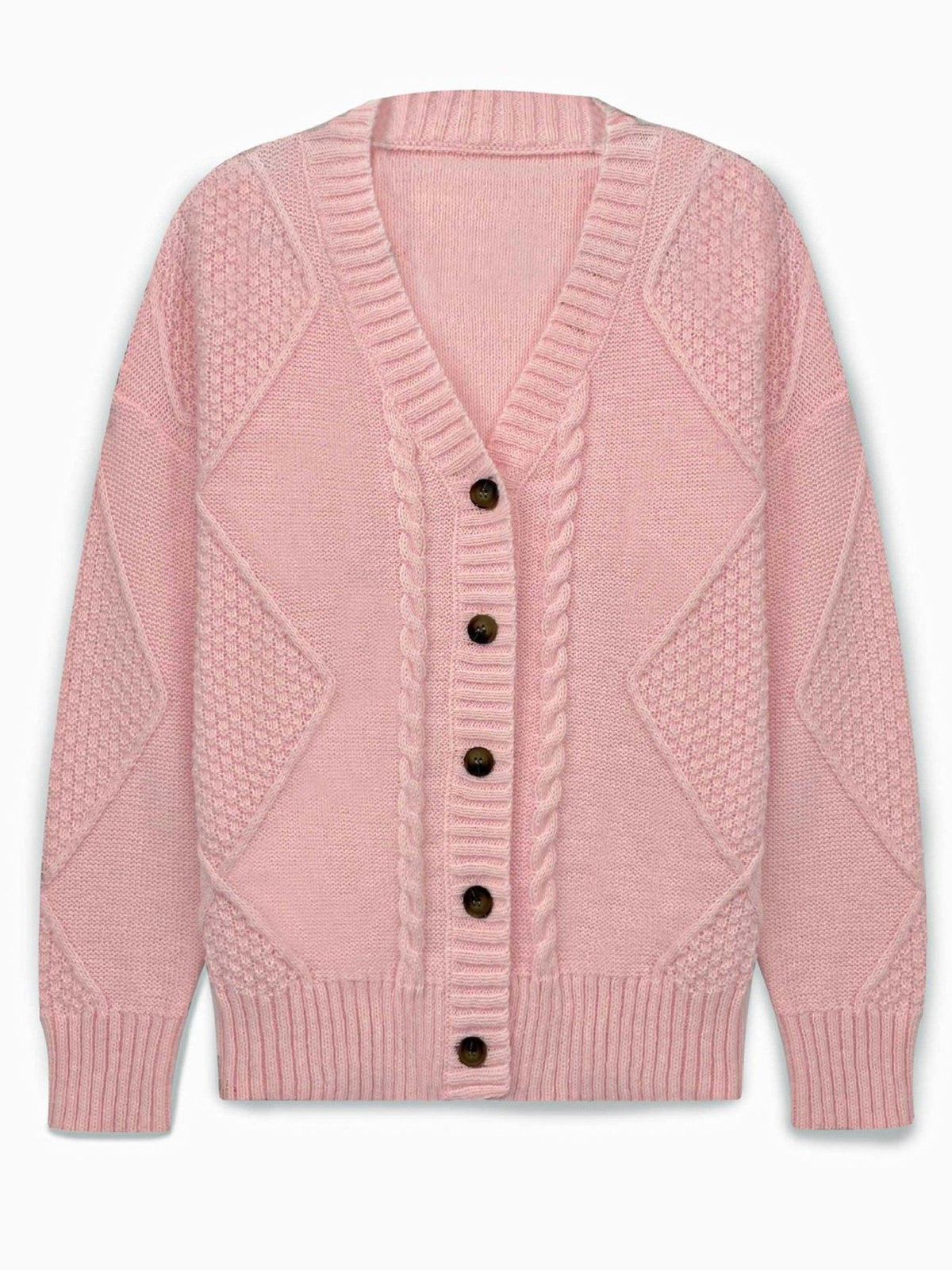 Casual Plain Warm Knitted Cardigan