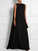 Plain Vintage Crew Neck Sleeveless Wedding Guest Dress