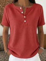 Cozy Half Sleeve Cotton Casual T-shirt