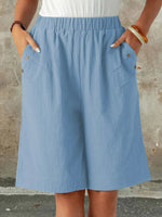 Casual Loose Fit Elegant Plain Pants