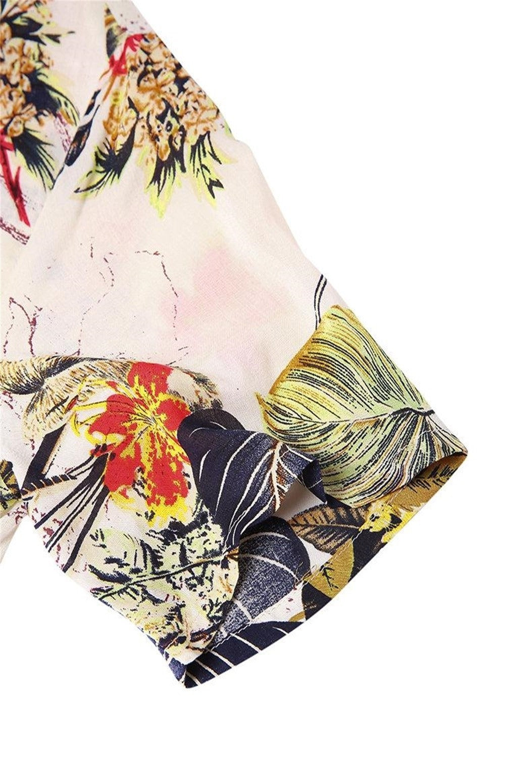 Floral Print Round Neck Short Sleeves Maxi Dress