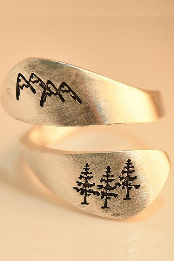 Women's Vintage Print Alloy Rings