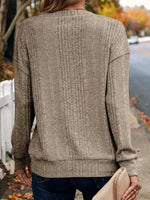 V Neck Plain Casual Shirt