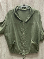 Solid Color Zipper Hooded Long Sleeves Two Piece Suit